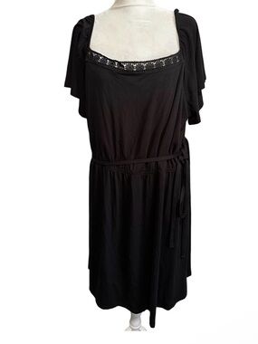 LOFT  Sequin Trim Waist Tie Dress size 20/22